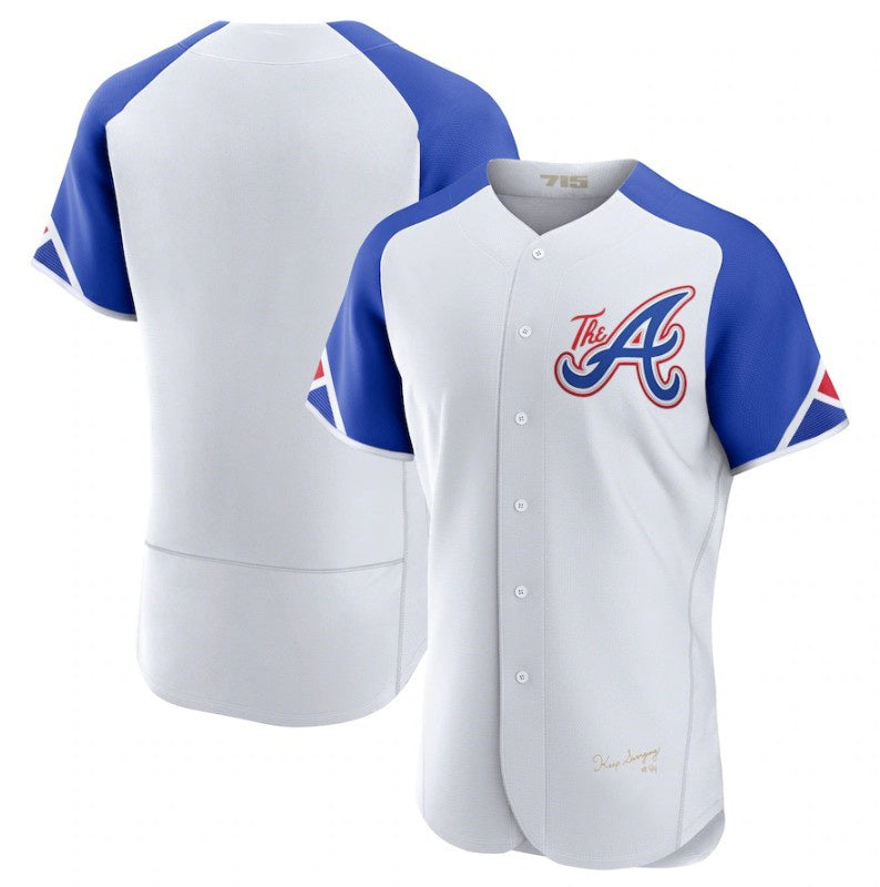 Atlanta Braves Blank White Fotopoulosg 2023 City Connect Flex Base Stitched Jersey 1