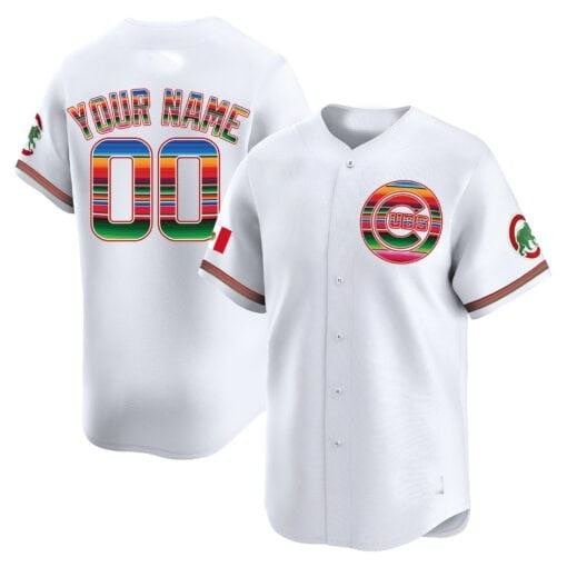 Custom Chicago Cubs Mexico Vapor Premier Limited Jersey ¨C All Stitched-White Fotopoulosg