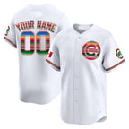 Custom Chicago Cubs Mexico Vapor Premier Limited Jersey ¨C All Stitched-White Fotopoulosg