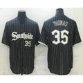 Chicago White Sox #35 Frank Thomas Black Fotopoulosg With Small Number 2021 City Connect Stitched Cool Base Jersey