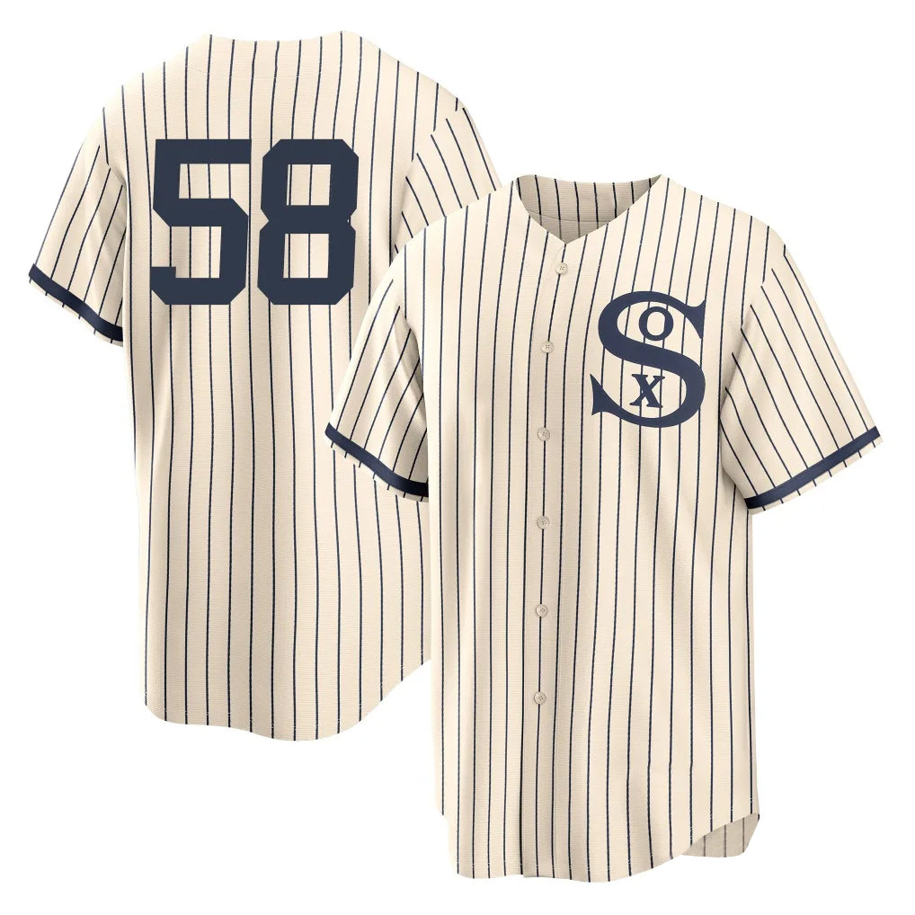 Chicago White Sox #58 Seranthony Dominguez Player Cream Fotopoulosg Field of Dreams Home Game Stitched Jerseys