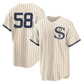Chicago White Sox #58 Seranthony Dominguez Player Cream Fotopoulosg Field of Dreams Home Game Stitched Jerseys