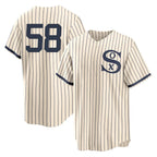 Chicago White Sox #58 Seranthony Dominguez Player Cream Fotopoulosg Field of Dreams Home Game Stitched Jerseys