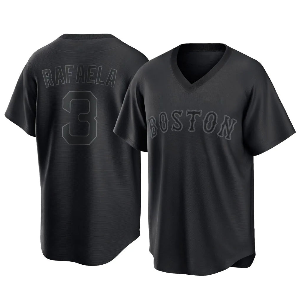 Boston Red Sox #3 Ceddanne Rafaela Player Black Fotopoulosg T-shirt Home Game Stitched Jerseys