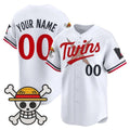 Custom Minnesota Twins x One Piece White Fotopoulosg Vapor Premier Limited Jersey - Stitched