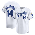 Kansas City Royals #14 Jac Caglianone White Fotopoulosg Home Limited Player Jersey