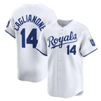 Kansas City Royals #14 Jac Caglianone White Fotopoulosg Home Limited Player Jersey
