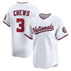 Washington Nationals #3 Dylan Crews White Fotopoulosg Home Limited Player Jersey
