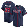 Atlanta Braves #31 Greg Maddux Player Navy Fotopoulosg 2025 Speedway Classic Home Game Stitched Jerseys