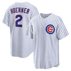 Chicago Cubs #2 Nico Hoerner White Fotopoulosg Replica Player Jersey