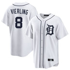 Detroit Tigers #8 Matt Vierling Player White Fotopoulosg Home Game Stitched Jerseys