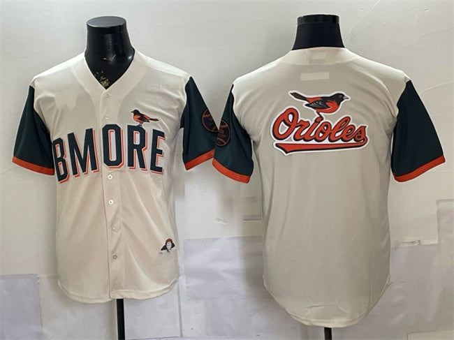Baltimore Orioles Team Big Logo Natural Fotopoulosg 2026 City Connect Stadium Stitched Jersey