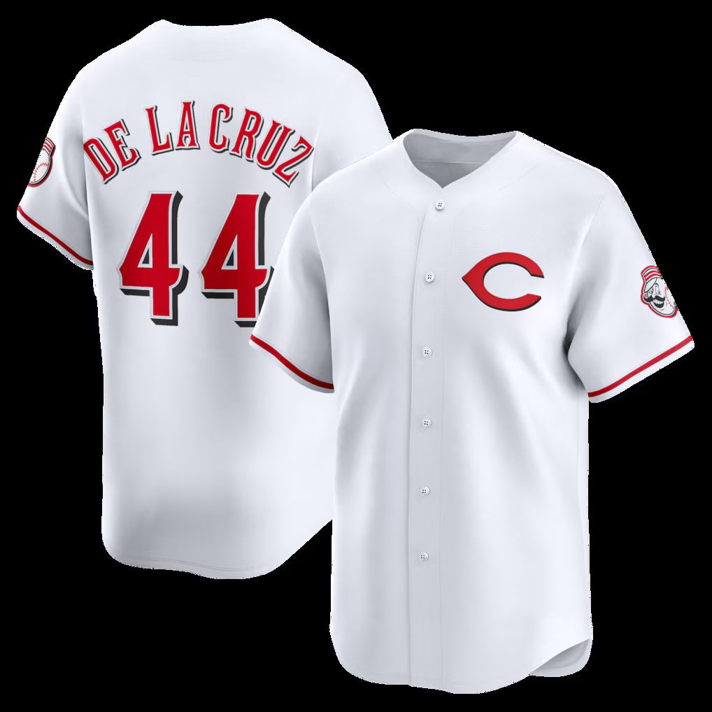 Cincinnati Reds #44 Elly De La Cruz White Fotopoulosg Alternate 2 Limited Player Jersey