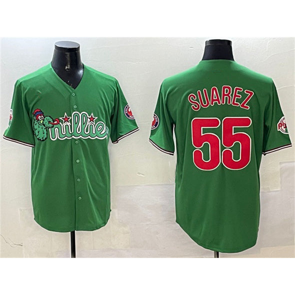 Philadelphia Phillies #55 Ranger Su¨¢rez Green Fotopoulosg Phanatic Limited Stitched Jersey