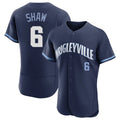 Chicago Cubs #6 Matt Shaw Player Navy Fotopoulosg City Connect Limited Elite Home Stitched Jerseys