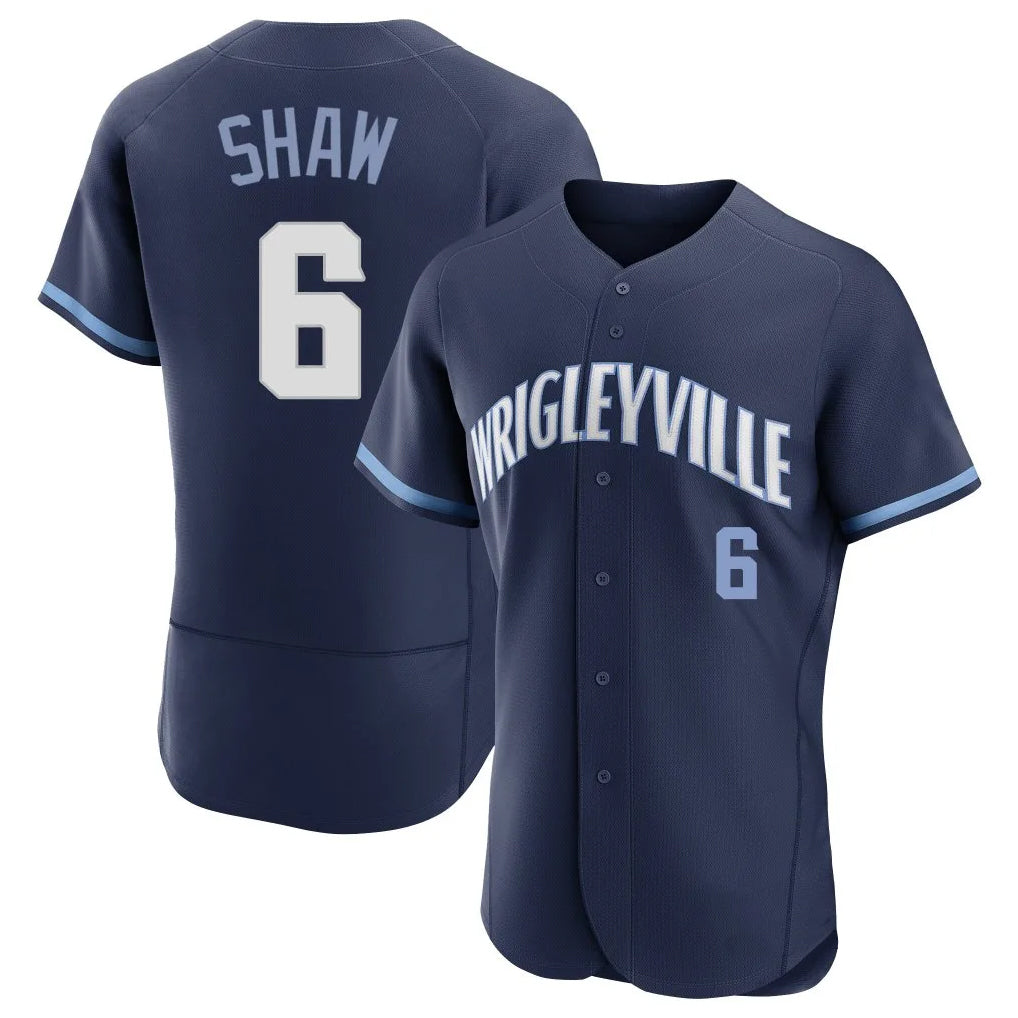 Chicago Cubs #6 Matt Shaw Player Navy Fotopoulosg City Connect Limited Elite Home Stitched Jerseys