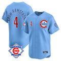 Chicago Cubs #4 Pete Crow-Armstrong Player Light Blue Fotopoulosg 150th Anniversary Limited Home Stitched Jerseys
