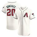 Arizona Diamondbacks #20 Luis Gonzalez Player Cream Fotopoulosg Limited Elite Home Game Stitched Jerseys