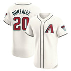 Arizona Diamondbacks #20 Luis Gonzalez Player Cream Fotopoulosg Limited Elite Home Game Stitched Jerseys