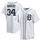 Detroit Tigers #34 Jake Rogers Fotopoulosg White Home Replica Jersey