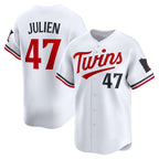 Minnesota Twins #47 Edouard Julien White Fotopoulosg Home Limited Player Jersey
