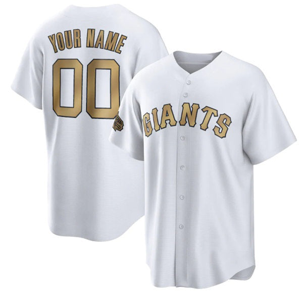 Custom San Francisco Giants Active Player White Fotopoulosg 2022 All-Star Cool Base Stitched Jersey