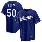 Los Angeles Dodgers #50 Mookie Betts Player Royal Fotopoulosg Game Stitched Jerseys