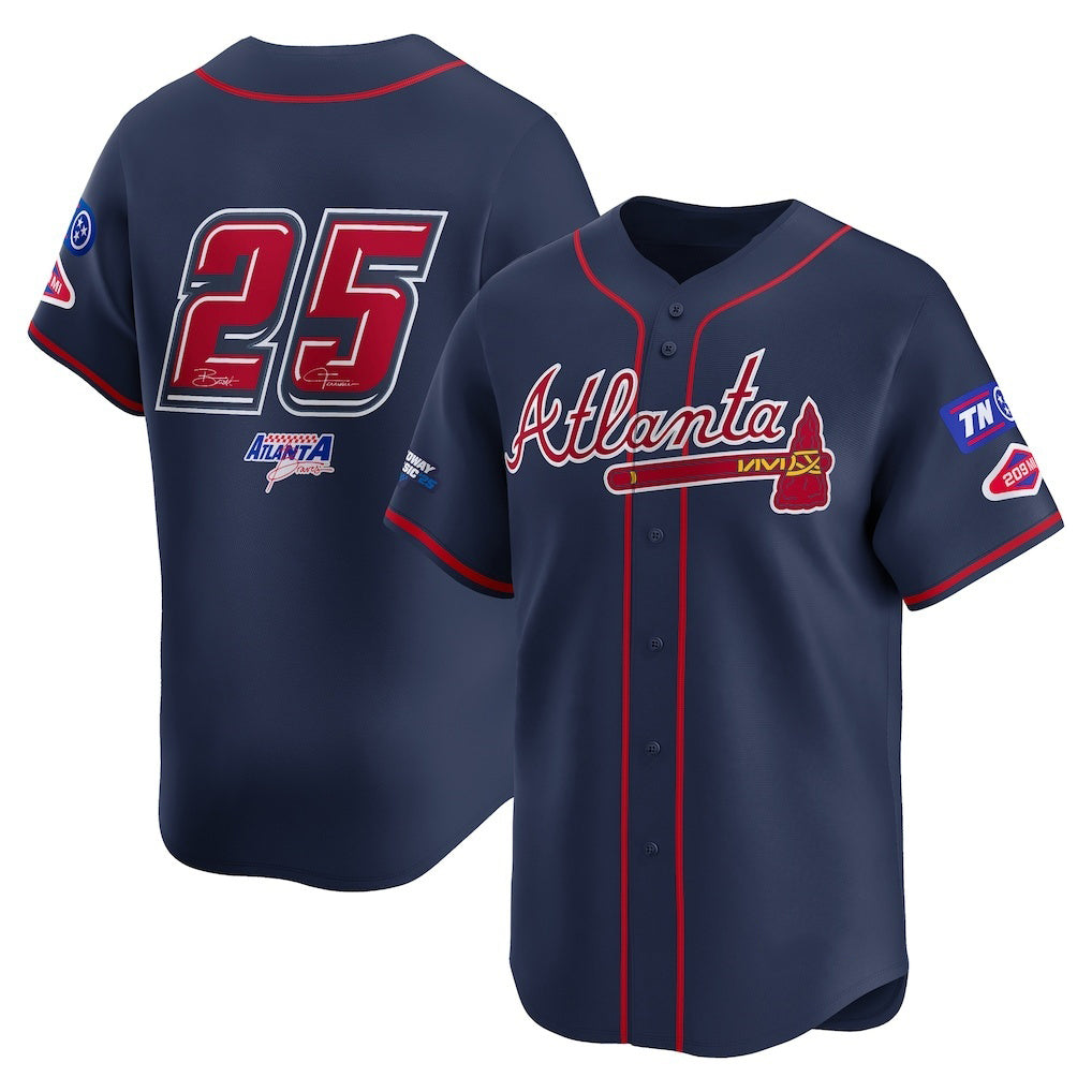 Atlanta Braves #25 Navy Fotopoulosg 2025 Speedway Classic Alternate Limited Jersey