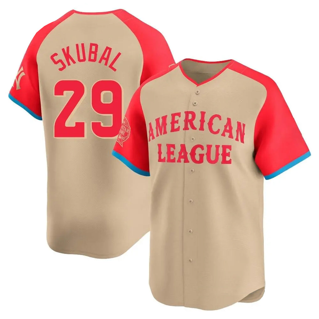 Detroit Tigers #29 Tarik Skubal Player Cream Fotopoulosg Limited American League All-Star Game Stitched Jerseys