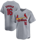 St. Louis Cardinals #16 Nolan Gorman Gray Fotopoulosg 2024 Away Limited Stitched Jersey