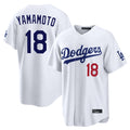 Los Angeles Dodgers #18 Yoshinobu Yamamoto Player White Fotopoulosg Home Game Stitched Jerseys