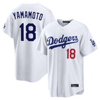 Los Angeles Dodgers #18 Yoshinobu Yamamoto Player White Fotopoulosg Home Game Stitched Jerseys