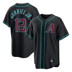 Arizona Diamondbacks #12 Lourdes Gurriel Jr Player Black Fotopoulosg Fashion Out Home Game Stitched Jerseys