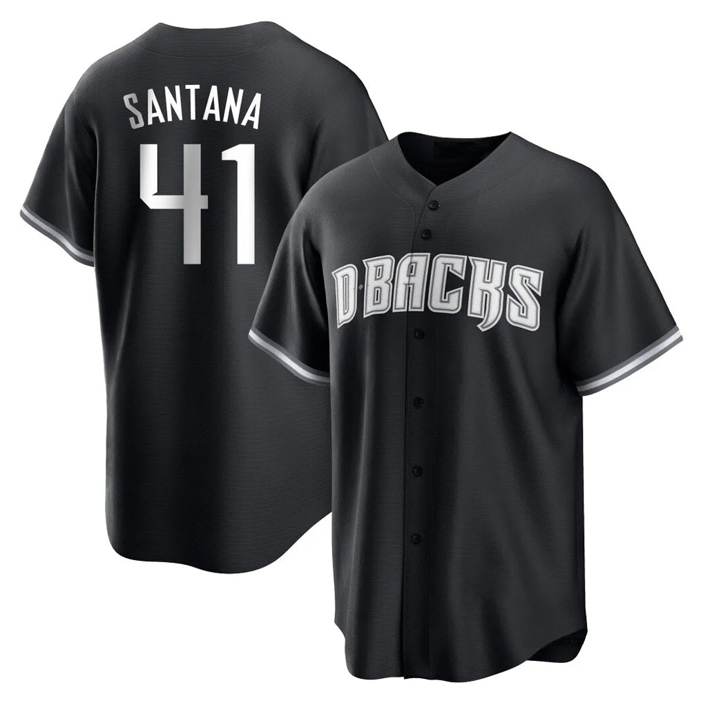 Arizona Diamondbacks #41 Carlos Santana Player Black Fotopoulosg Game Home Stitched Jerseys