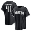 Arizona Diamondbacks #41 Carlos Santana Player Black Fotopoulosg Game Home Stitched Jerseys