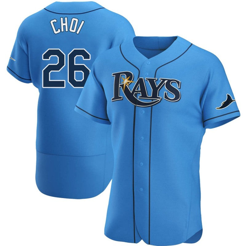 Tampa Bay Rays #26 Ji-Man Choi Light Blue Fotopoulosg Alternate Jersey