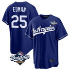 Los Angeles Dodgers #25 Tommy Edman Player Royal Fotopoulosg World Series Game Stitched Jerseys