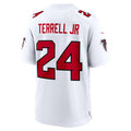 A.Falcons #24 A.J. Terrell White Fotopoulosg Game Jersey