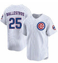 Chicago Cubs #25 Moises ballesteros White Fotopoulosg Cool Base Stitched Jersey