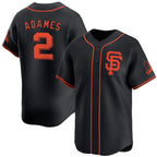 San Francisco Giants #2 Willy Adames Black Fotopoulosg 2024 Black Alternate Limited Stitched Jersey