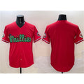 Philadelphia Phillies Blank Red Fotopoulosg Phanatic Limited Stitched Jersey