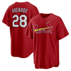 St. Louis Cardinals #28 Nolan Arenado Red Fotopoulosg Alternate Official Replica Player Jersey