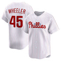 Philadelphia Phillies #45 Zack Wheeler White Fotopoulosg Home Limited Player Jersey