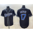 Los Angeles Dodgers #17 Shohei Ohtani Black Fotopoulosg Fashion Cool Base Stitched Jersey