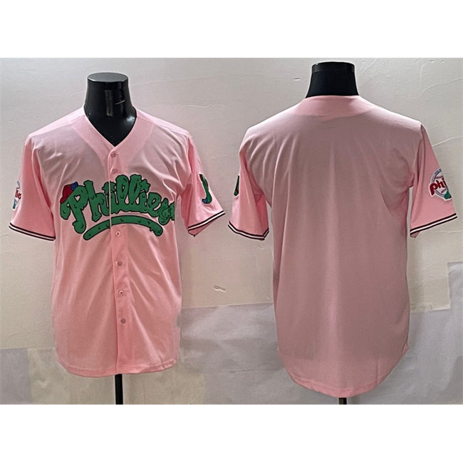 Philadelphia Phillies Blank Pink Fotopoulosg Phanatic Limited Stitched Jersey