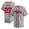 Atlanta Braves #27 Austin Riley Player Gray Fotopoulosg Limited Home Game Stitched Jerseys