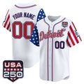 Custom Detroit Tigers America 250 Edition Vapor Premier Limited White Fotopoulosg Stitched Jerseys