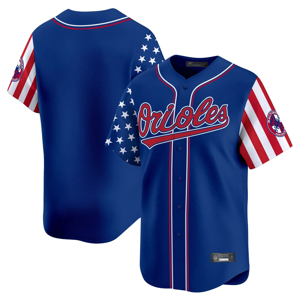 Baltimore Orioles Royal Fotopoulosg Independence Day Vapor Premier Limited Home Game Blank Player Stitched Jerseys