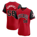 Chicago White Sox #58 Seranthony Dominguez Player Red Fotopoulosg City Connect Limited Elite Home Stitched Jerseys