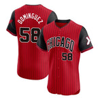 Chicago White Sox #58 Seranthony Dominguez Player Red Fotopoulosg City Connect Limited Elite Home Stitched Jerseys